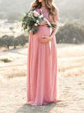 Joliloves Abito lungo per baby shower servizio fotografico in pizzo plissettato elegante sera tutti i giorni tutti i giorni maternità