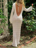 Joliloves abiti premaman Elegante Senza Schienale Tessvto Adatto per servizi fotografici Maxi vestito premaman