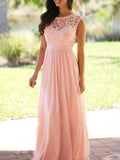Joliloves Servizio fotografico Baby Shower Chiffon Pizzo Patchwork Girocollo Elegante Dolce Sera Maternità Abito Maxi