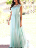 Joliloves Servizio fotografico Baby Shower Chiffon Pizzo Patchwork Girocollo Elegante Dolce Sera Maternità Abito Maxi