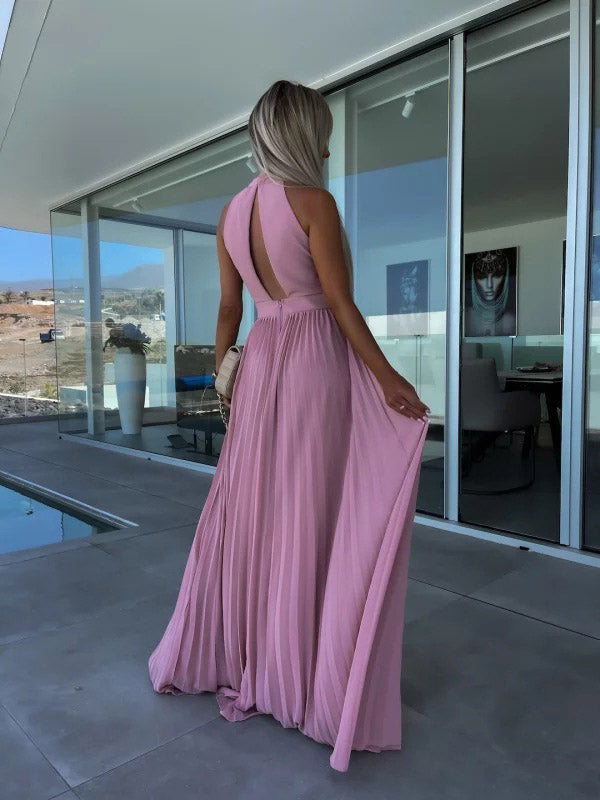 Joliloves Colore Unico Elegante Frange Senza Schienale Festa Maxi Abiti premaman cerimonia