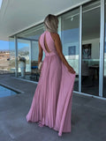 Joliloves Colore Unico Elegante Frange Senza Schienale Festa Maxi Abiti premaman cerimonia