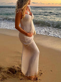 Joliloves Vestito lungo Sottile premaman servizi fotografici Vacanze Coulisse Spacco Laterale abito premaman