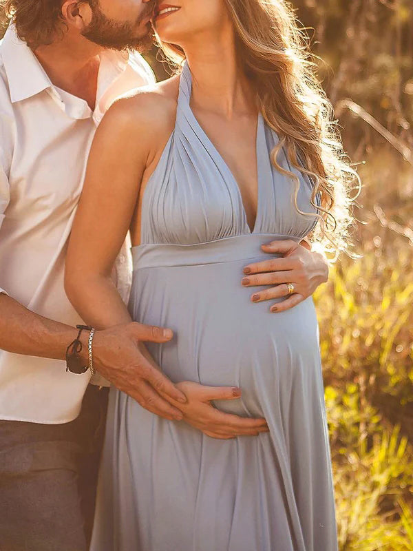 Joliloves Colore Unico Sottoveste A Vita Alta Boemia Elegante Abiti per servizi fotografici