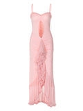 Joliloves chiffon Balze Spacco Sottoveste Coda Di Pesce Cocktail  scattare foto Maxi vestiti eleganti premaman