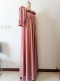 Joliloves Maxi Abito Balze Spalle Scoperte Scollo A Barchetta Moda Chic Abito per servizio fotografico premaman