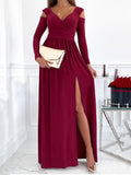 Joliloves Vestito lungo premaman Elegante Sottile Cocktail Spacco Laterale abito premaman