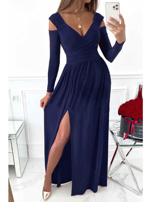 Joliloves Vestito lungo premaman Elegante Sottile Cocktail Spacco Laterale abito premaman
