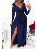 Joliloves Vestito lungo premaman Elegante Sottile Cocktail Spacco Laterale abito premaman