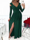 Joliloves Vestito lungo premaman Elegante Sottile Cocktail Spacco Laterale abito premaman