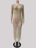 Joliloves Colore Unico Trasparente Perla Strass Costumi da bagno Prendisole Festa Spiaggia Vacanze scattare foto Maxi Abiti premaman