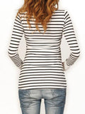 Joliloves Top premaman A Strisce Premaman Moda Chic Maglietta per l'allattamento al seno