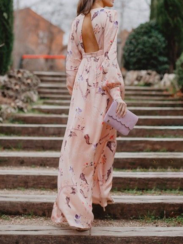 Joliloves Abito Premaman Per Stampa Floreale Senza Schienale Abiti eleganti premaman