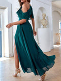Joliloves Abito Premaman Per Balze Spacco Laterale Chiffon Premaman Mini Abiti Vestito
