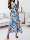 Joliloves Abito Premaman Per Stampa Floreale Coulisse Balze Premaman Boemia Maxi Abiti Vestito