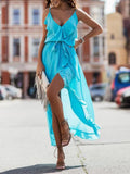 Joliloves Abito Premaman Per Irregolare Spacco Laterale Chiffon Abiti Eleganti Premaman Maxi Abiti Vestito