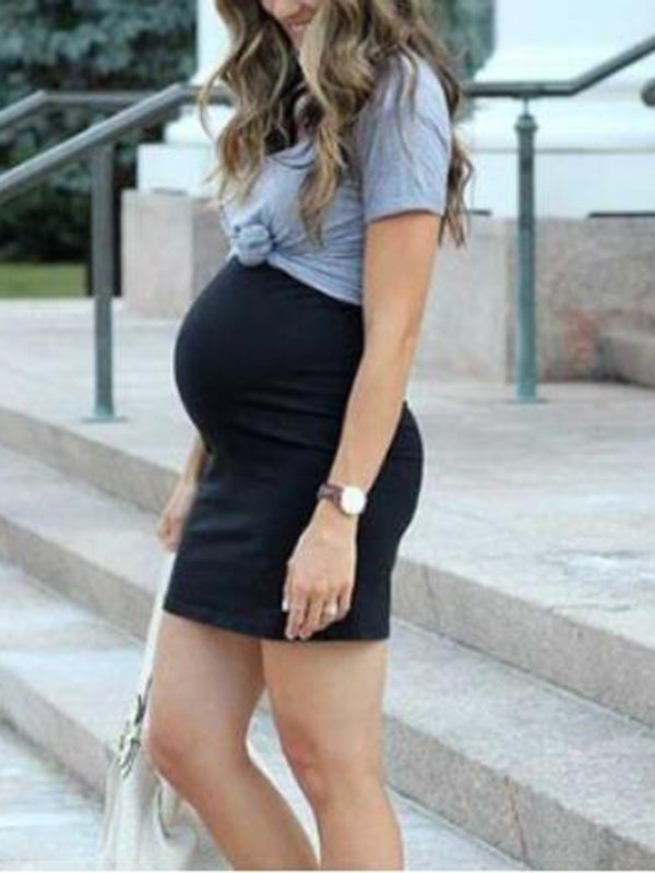 Joliloves Umstandskleid für Falsch Zwei schlichte und lässige Umstands-Minikleider