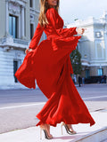 Joliloves Abito Premaman Per Rosso Cintura Spacco Abiti donna eleganti Abiti Premaman da Cocktail