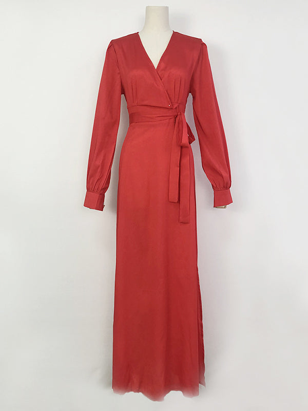 Joliloves Abito Premaman Per Rosso Cintura Spacco Abiti donna eleganti Abiti Premaman da Cocktail