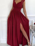 Joliloves Abito Premaman Per Patchwork Pizzo Spacco Laterale Senza Schienale Eleganti Maxi Abiti Vestito