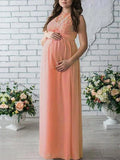 Joliloves Fotoshooting-Kleid, Spitze, Maxi-Umstandskleid, elegantes Beauty-Kleid