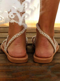 Joliloves Scarpe infradito piatte da donna per sandali aperti Roma da vacanza in spiaggia estiva